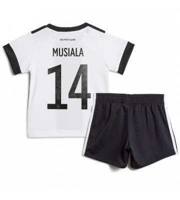 Tyskland Jamal Musiala #14 Hjemmebanesæt Børn VM 2022 Kort ærmer (+ korte bukser)
